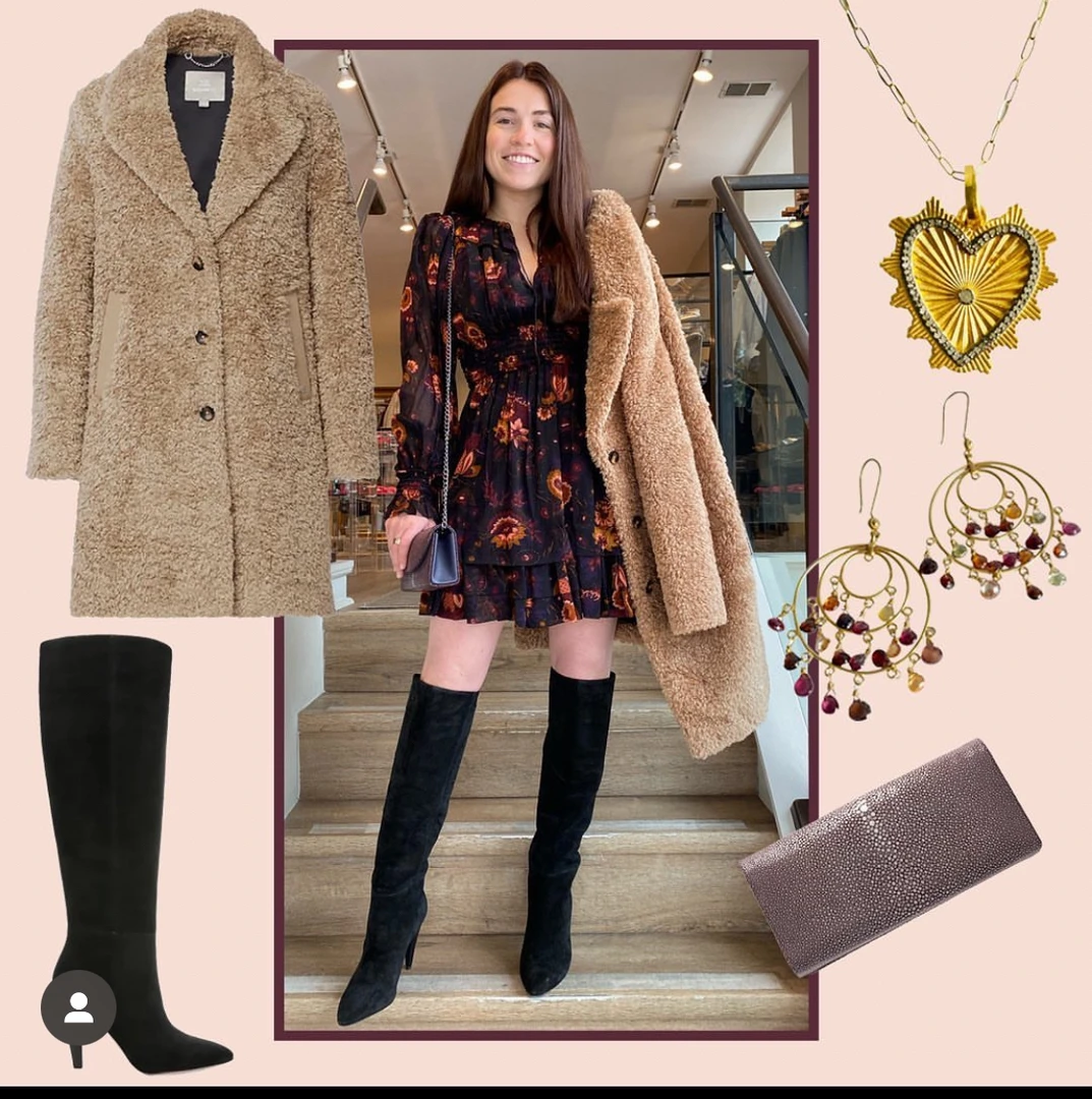 Soyinkala 真丝花卉收腰连衣裙