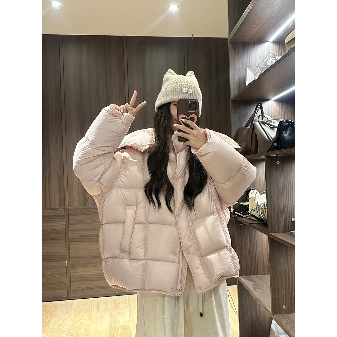 CHACHA【芍药】极寒系列百搭休闲时尚90白鸭绒羽绒服