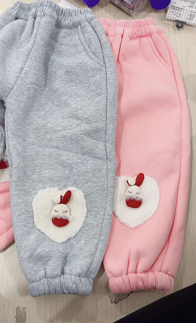 2705-3-1双兔子羊羔毛卫裤