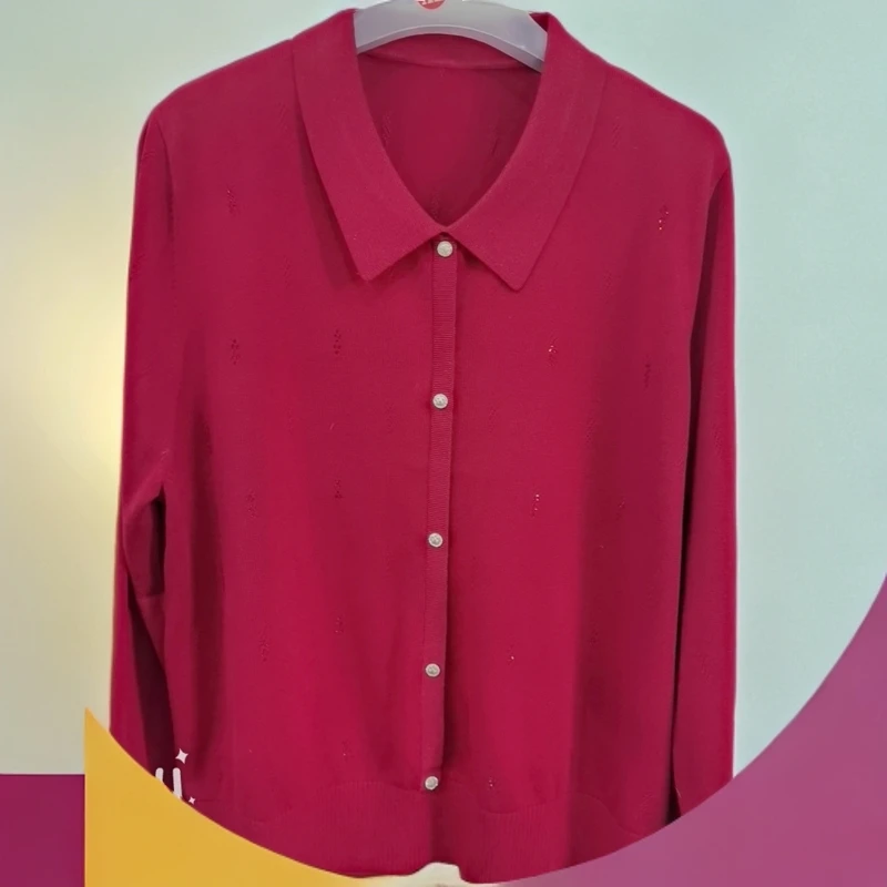 长袖针织衫翻领纯色时尚百搭上衣603