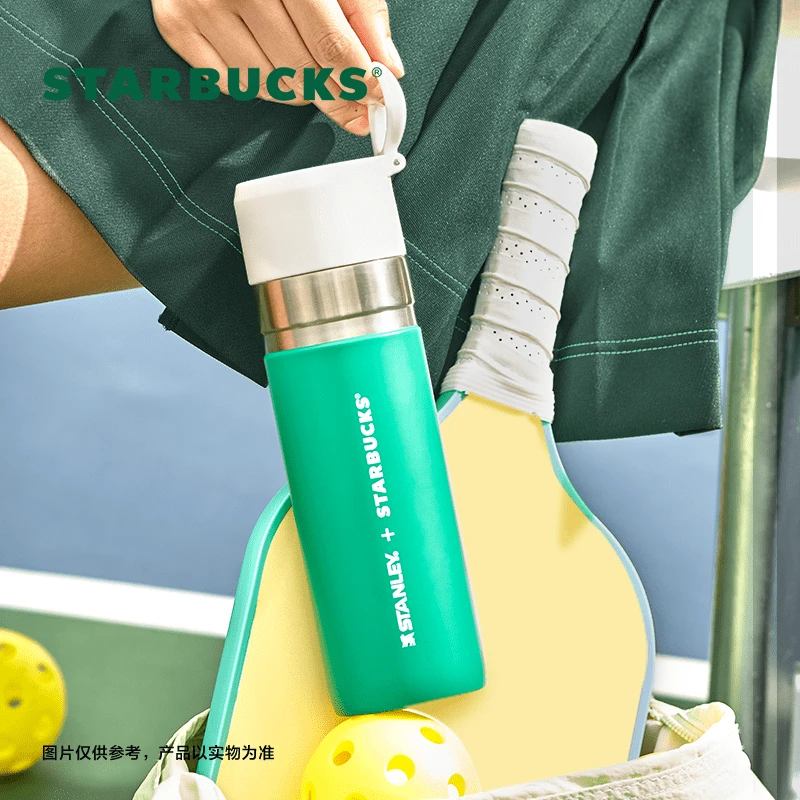 星巴克473ml活泼绿系列STANLEY保温杯绿色简约保温杯