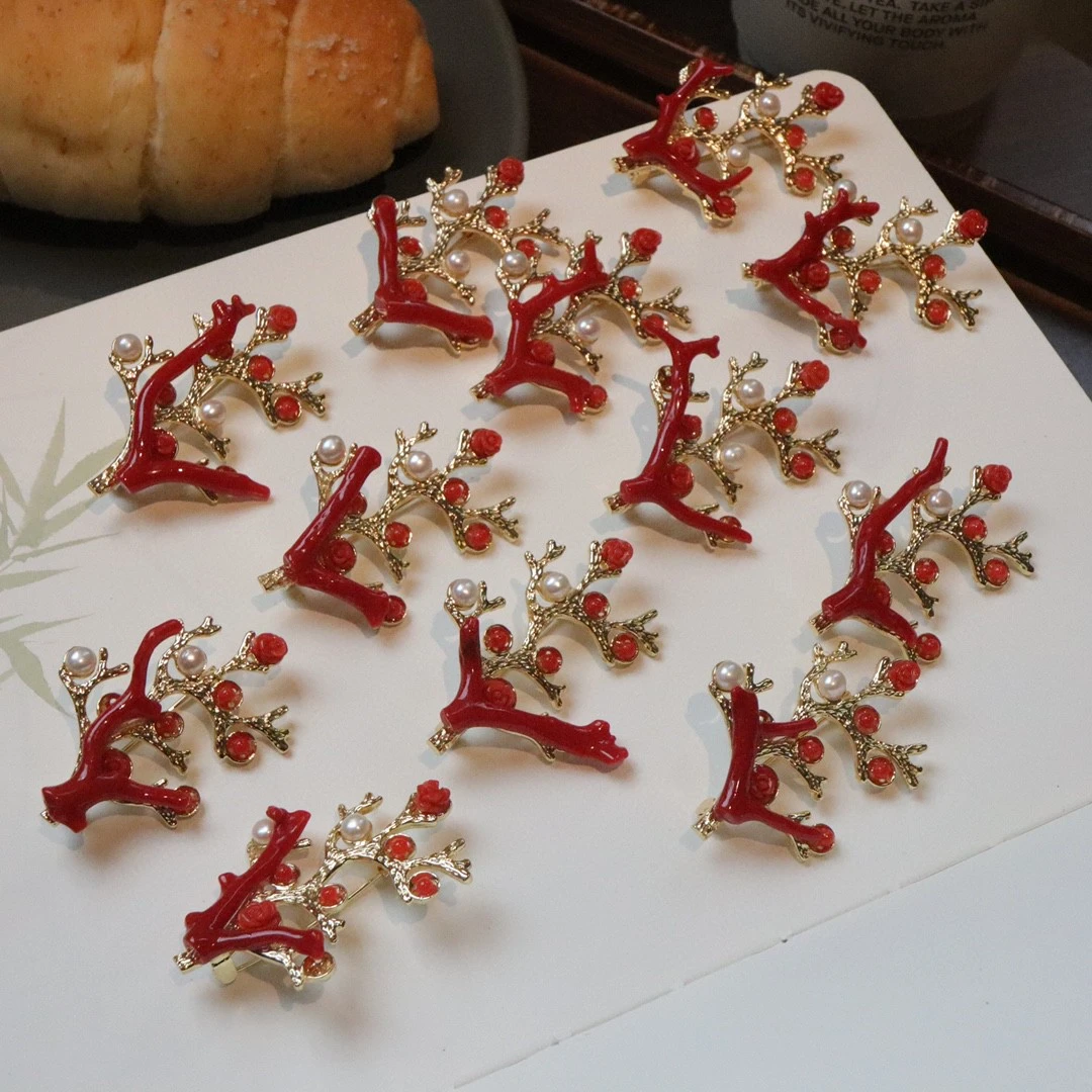 合金胸针 精品时尚气质原枝胸针饰品男女朋友节日礼物