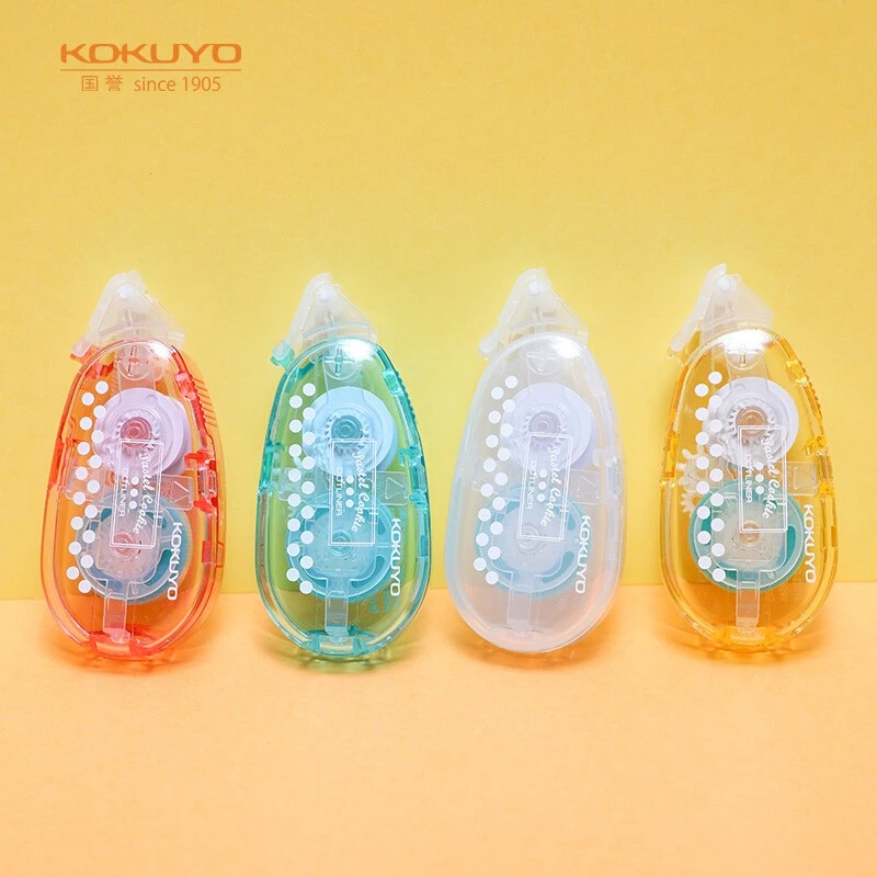 国誉(KOKUYO)点点胶淡彩曲奇点状胶黏贴双面胶手工胶带（本体）蓝