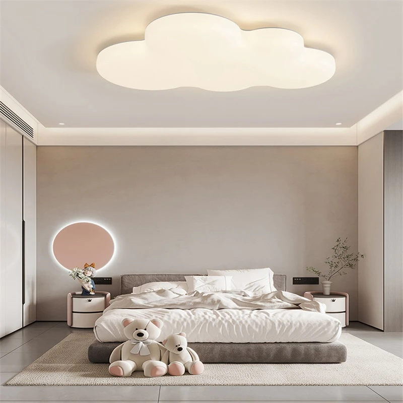儿童房灯卧室灯全光谱护眼吸顶灯高显值主卧房间简约个性云朵灯具