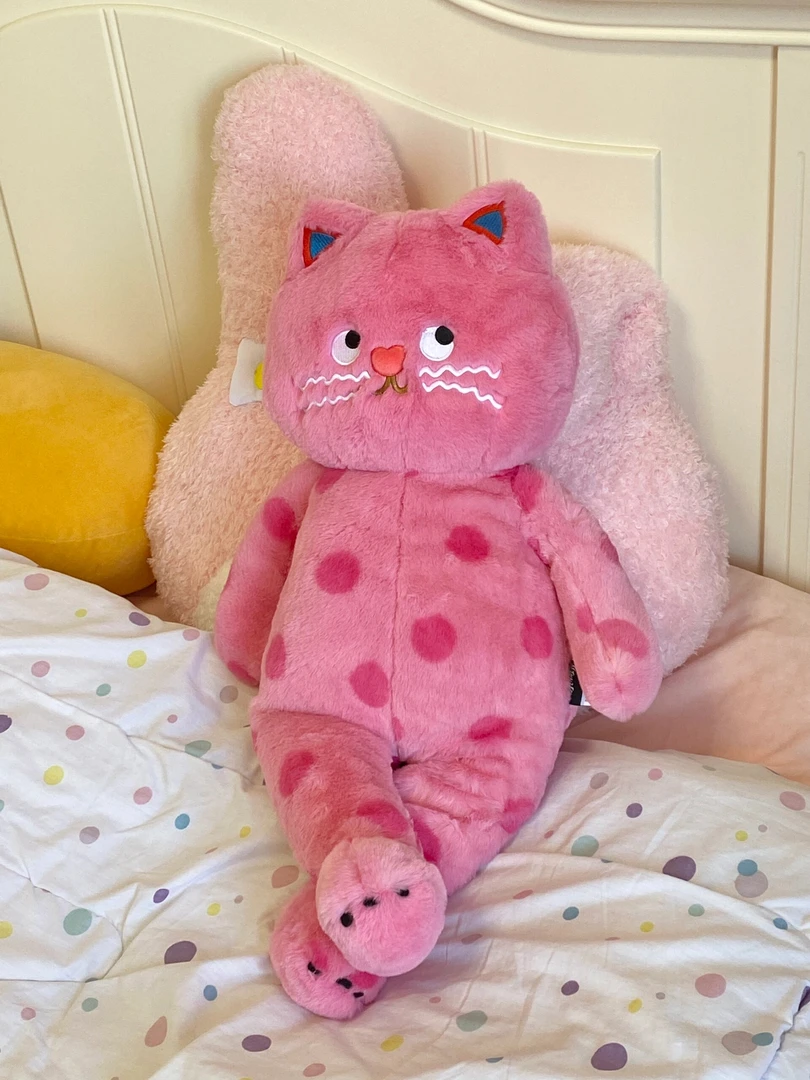 可爱波点猫公仔玩偶毛绒玩具跨年礼物礼品送礼物波点猫玩偶