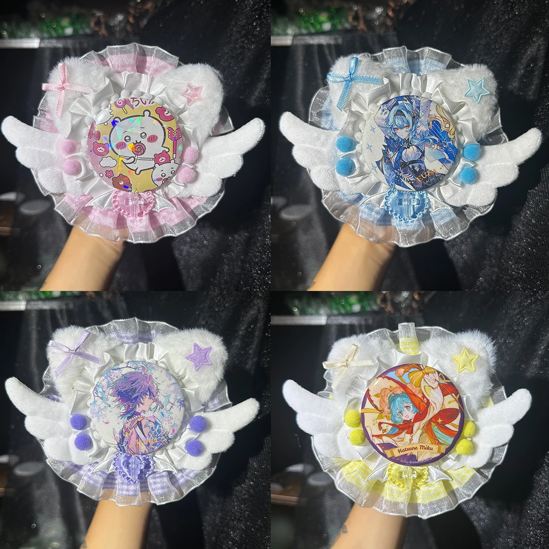 可爱猫头鹰吧唧托55-75mm谷美痛包diy配饰手工原创装饰物小食量