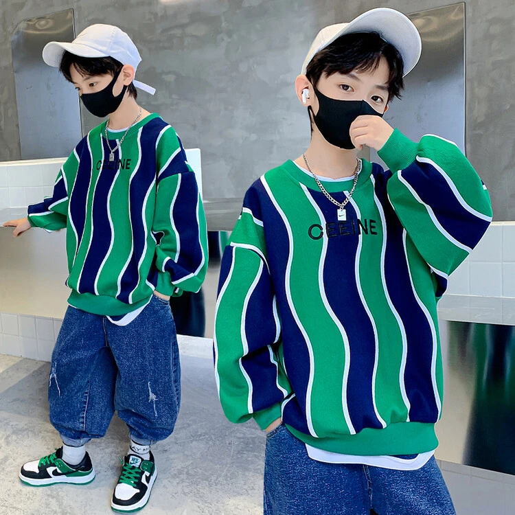 【贝尔熊】男童卫衣长袖秋装2024新款帅气中大童春秋季上衣男孩