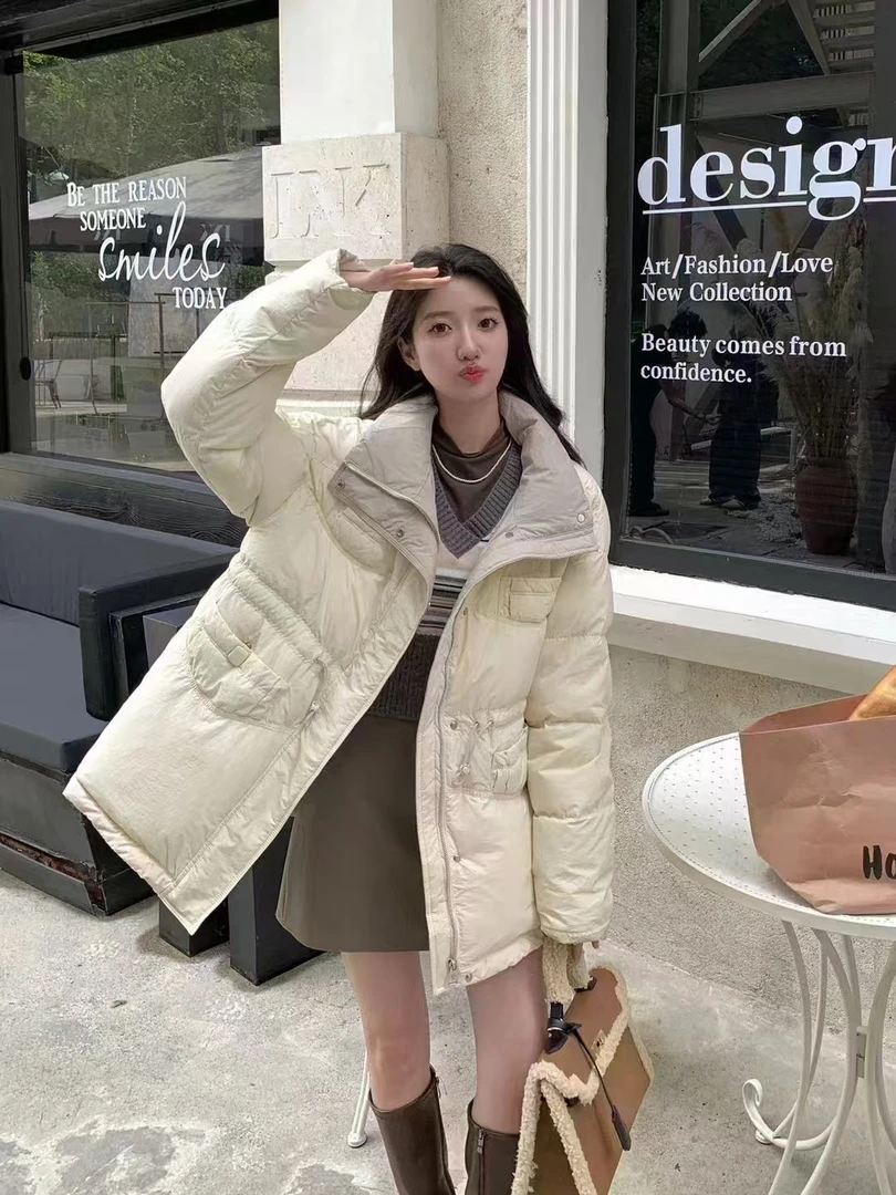 洋洋精致女装时尚百搭棉服连帽