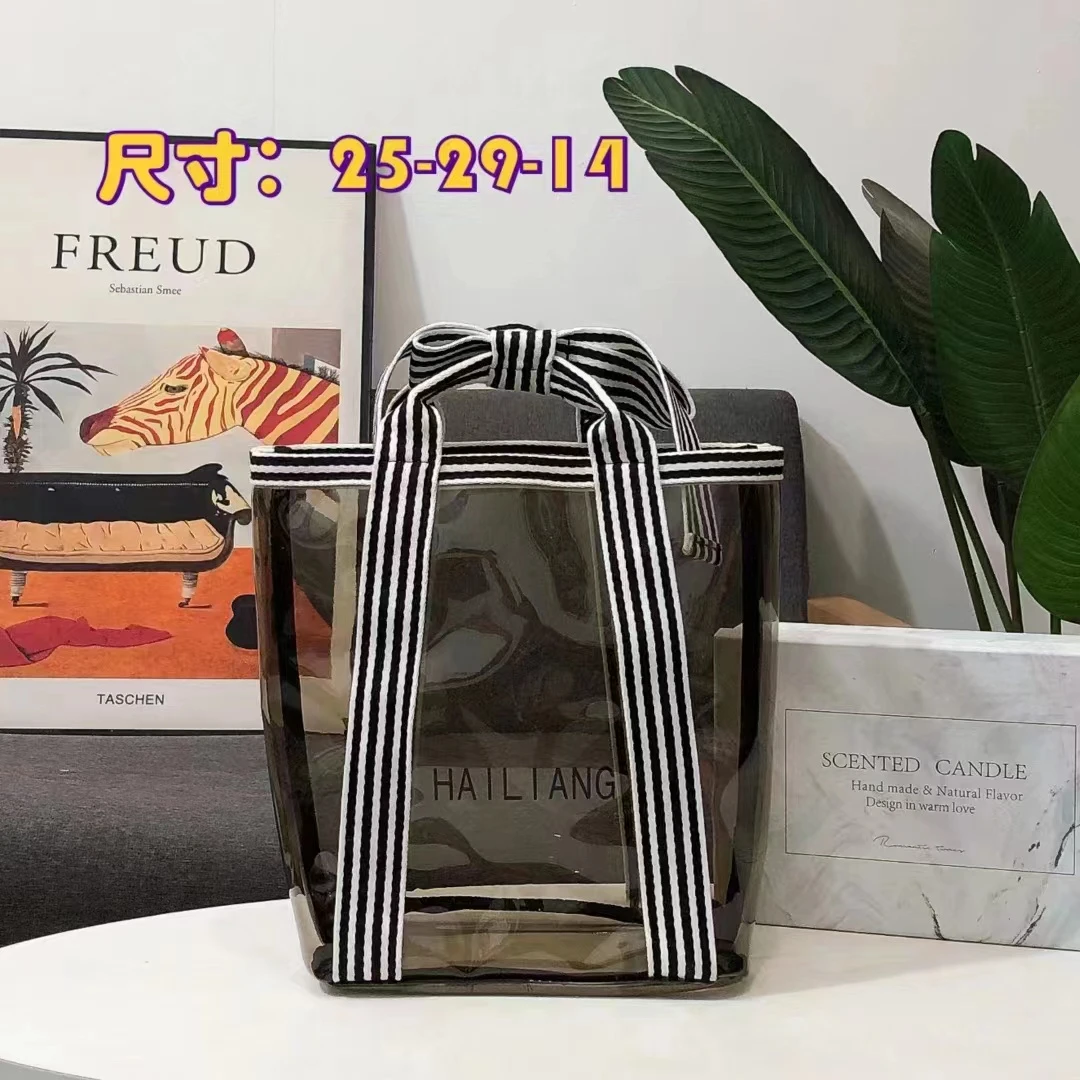 透明防水洗澡包糊蝶结大容量时尚健身游泳包淑女风手提包洗漱包