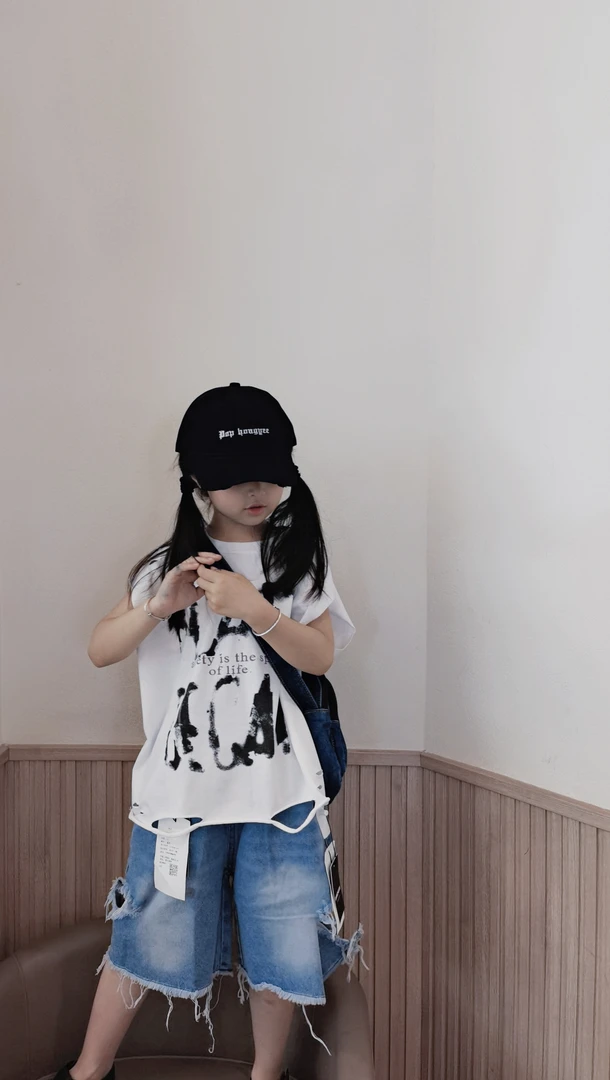 半川 100-150cm套装 儿童女童男童休闲百搭夏季印花韩版