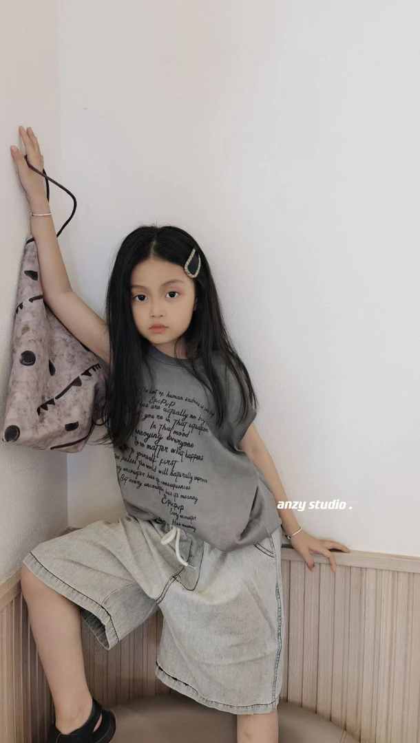 120-170cm套装  儿童节女童洋气时尚休闲夏季阔腿宽松