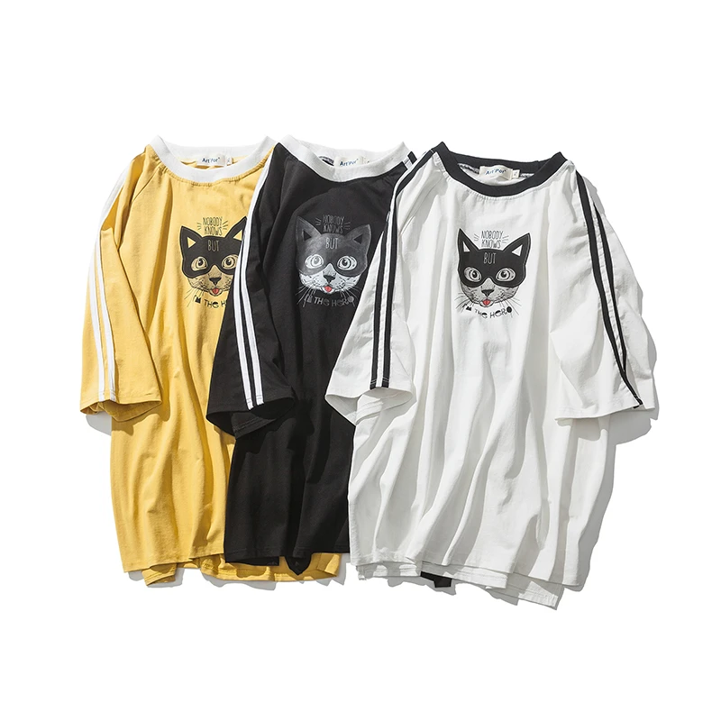 潮牌圆领短袖T恤A529