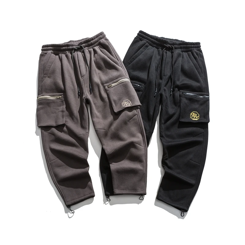 B288春秋潮牌日系简约原宿风bf情侣百搭工装休闲卫裤