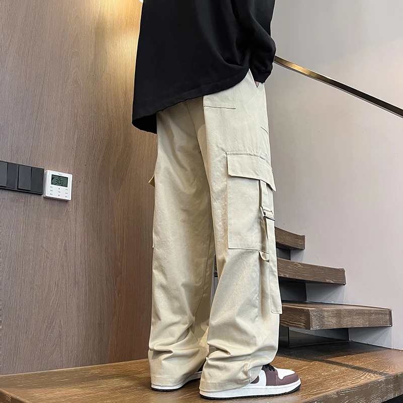 CK268潮牌日系简约ins休闲百搭直筒工装裤