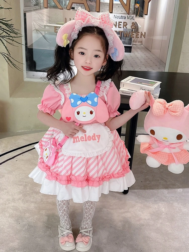 美乐蒂出游六一生日四季款拖尾连衣裙洛丽塔公主裙Lolita女童夏季