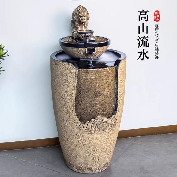 大金蟾流水摆件落地循环水喷泉玄关客厅装饰茶室开业送礼招财景观