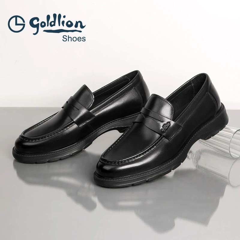 金利来新款男士商务正装牛皮黑色百搭真皮皮鞋52123049301