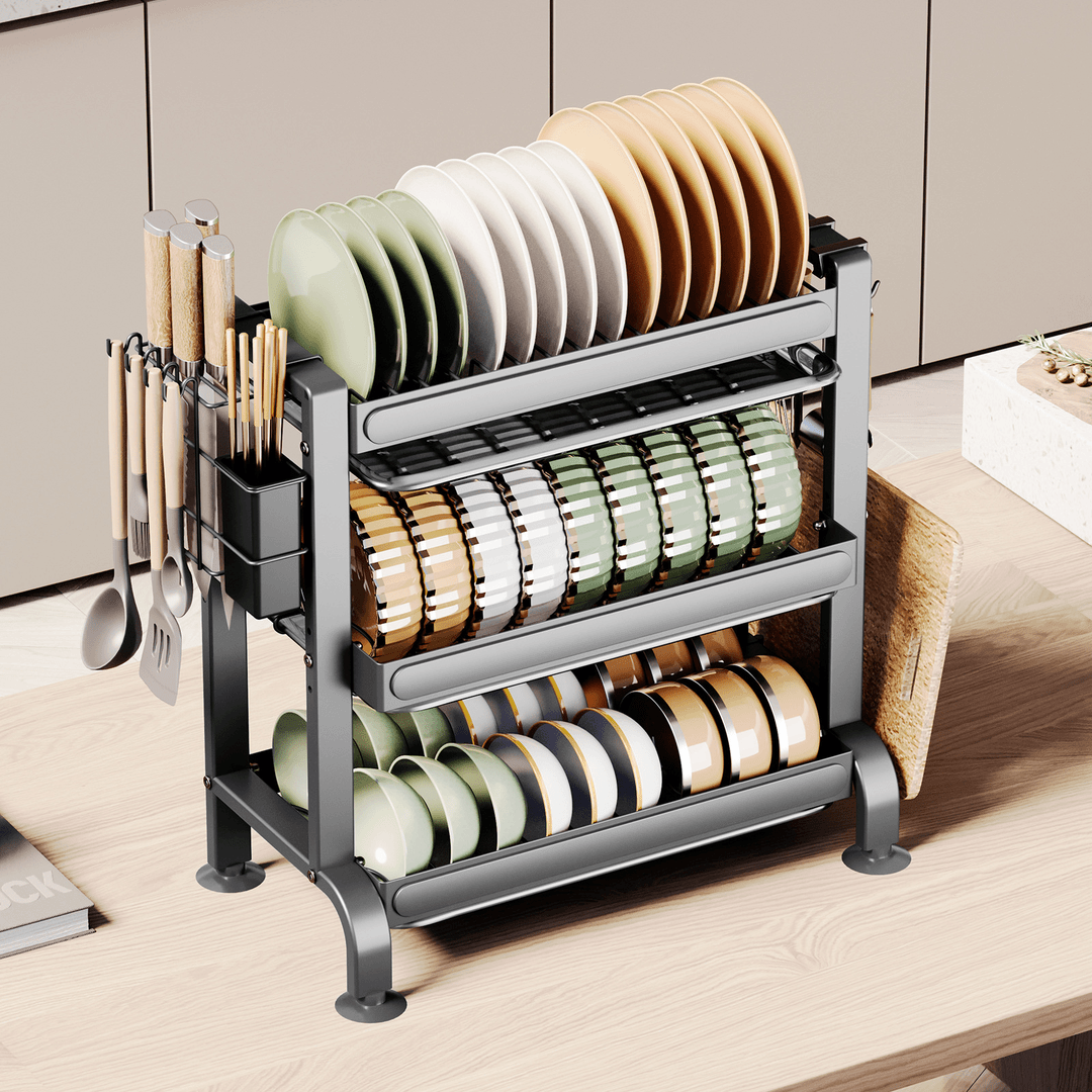 跨境厨房水槽台面沥水碗架放碗架沥水篮架碗柜刀叉餐具碗盘收纳架