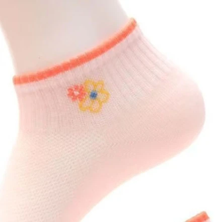 棉女袜小花款袜子薄 吸汗透气春秋韩版船袜运动ins潮袜短袜女士