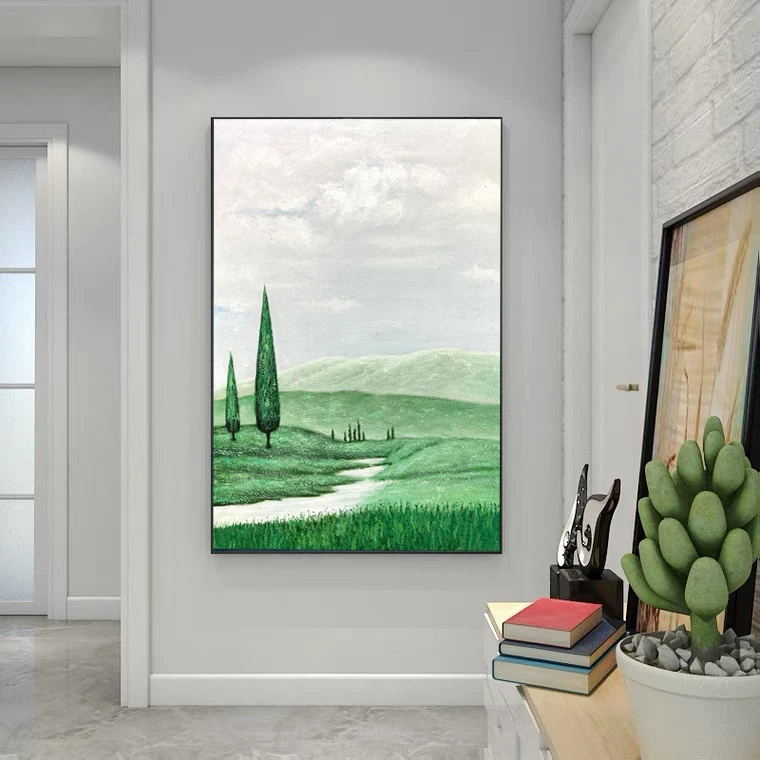 玄关卧室《秘境童话》客厅侘寂风挂画餐厅手工壁画装饰画