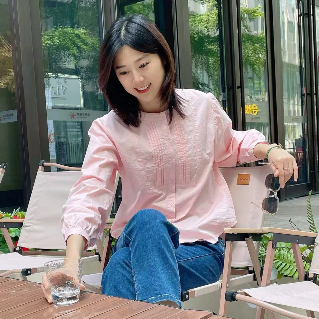 【林老板定制】春秋新款洋气衬衫女韩版文艺范宽松休闲衬衣上衣