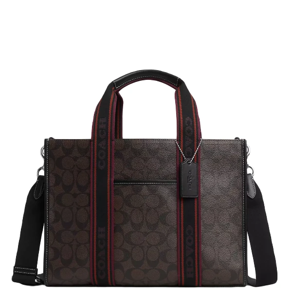 COACH/蔻驰smith34 老花 女士手提托特包 大容量 新款