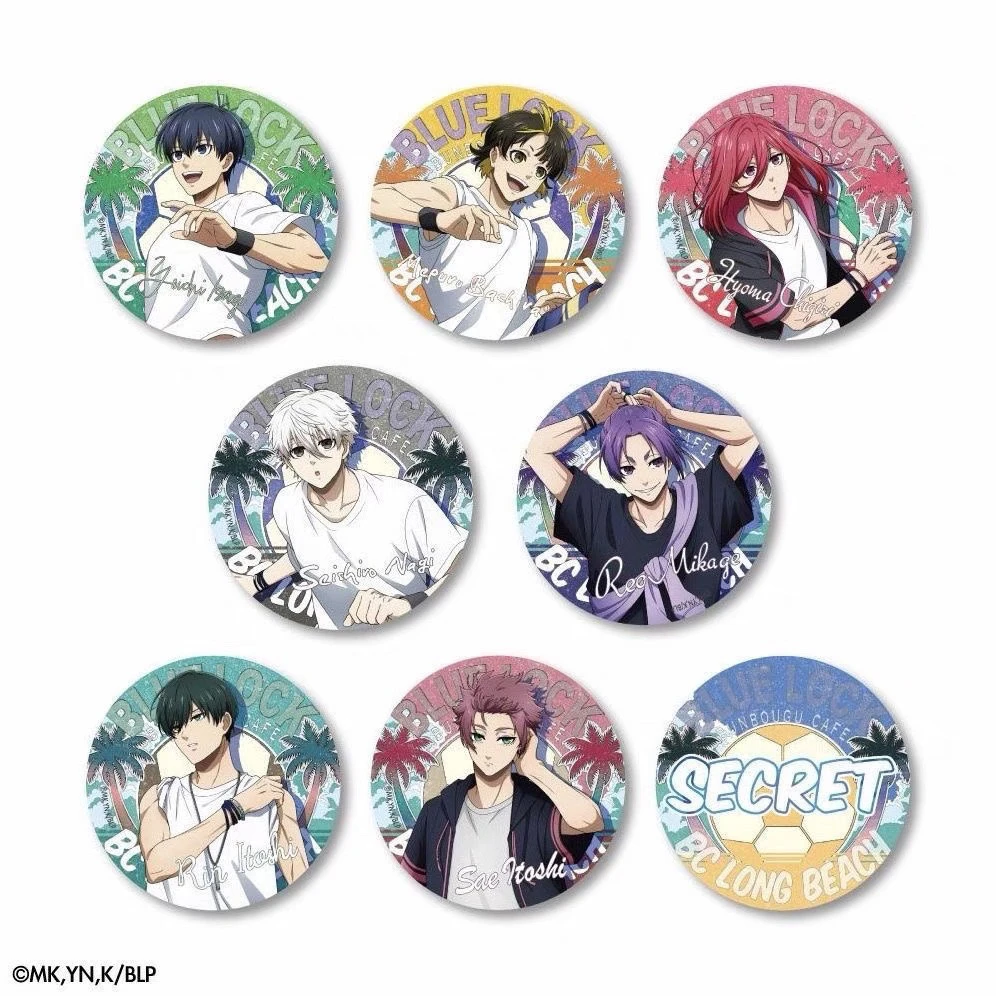 【蓝色监狱】蓝色监狱 文房具 夏日海滩 咖啡店吧唧徽章 盲盒代拆