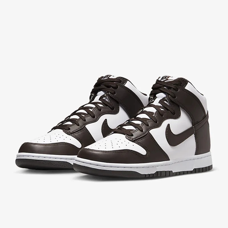 耐克Nike Dunk High 棕白 防滑耐磨 男子高帮休闲板鞋 DV0829-100
