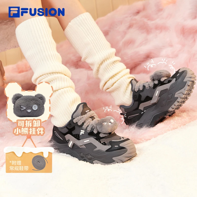 【加绒保暖】FUSION斐乐潮牌女鞋海盗熊硬糖老爹鞋冬新T12W441007F