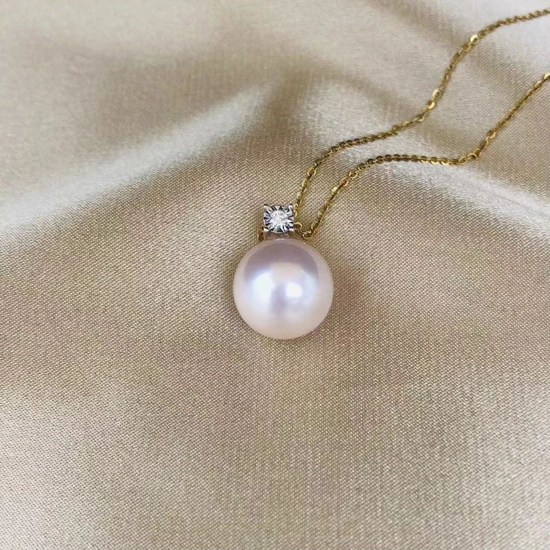 [ 粉丝福利孤品 ]高定系列芳华王妃吊坠18K金真钻12-13mm