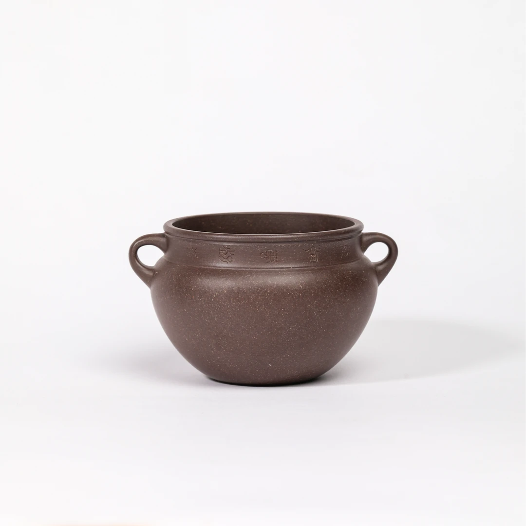 物华添宝丨水盂 天青泥 紫砂建水 水洗 茶道配件 口径9.3高7