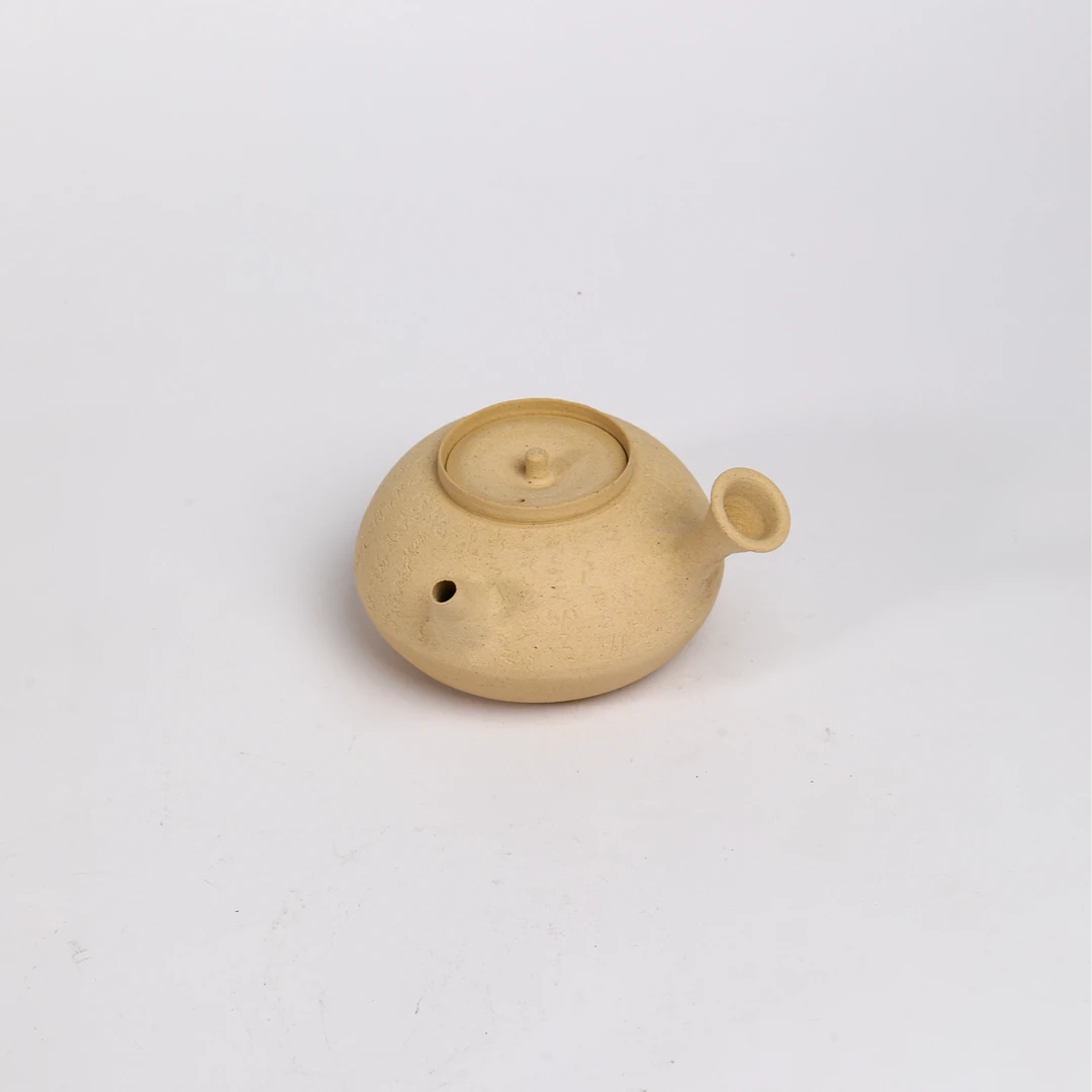 集物华丨侧把煮水壶白泥【此品为手工制容量略有偏差均属正常】粗陶