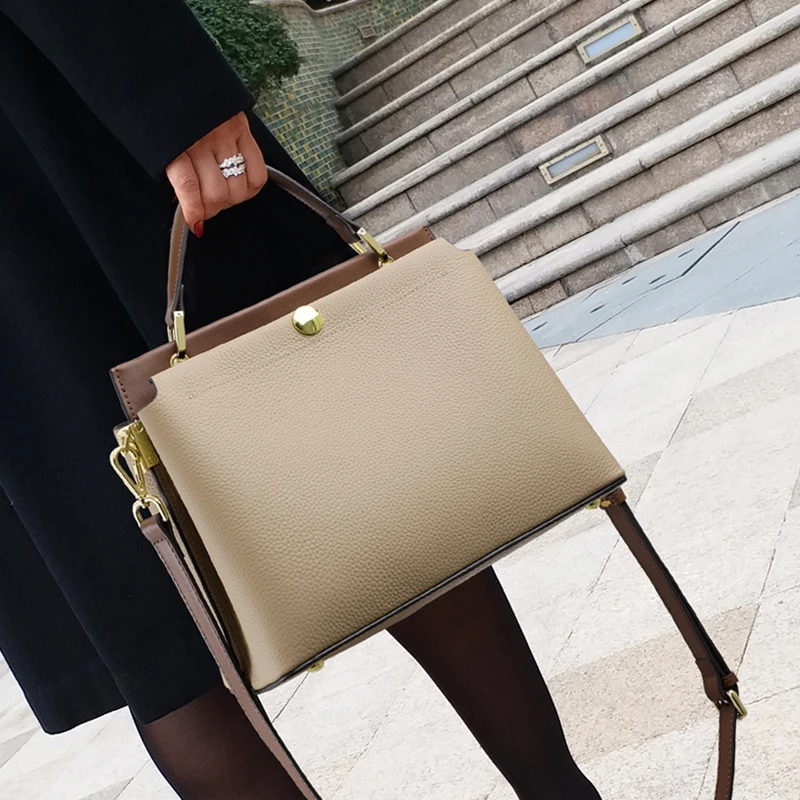 CCAMO真皮女包上档次包包气质女士斜跨包时尚潮流单肩包方包百搭