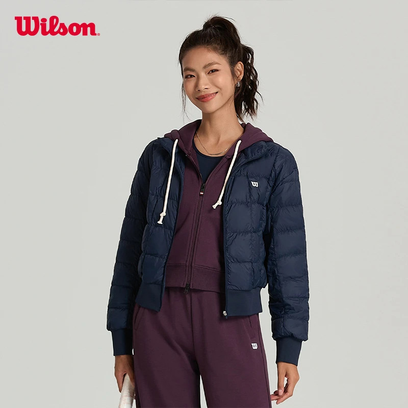Wilson威尔胜官方秋冬新款女士UNZIP DOWN立领轻量保暖羽绒服