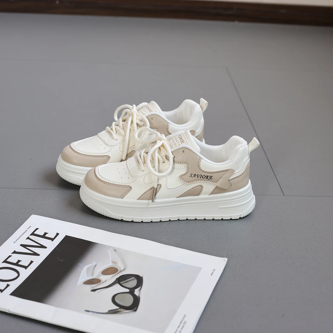 2024新款学生潮流小白鞋网红ins韩版学生女鞋白鞋休闲厚底板鞋