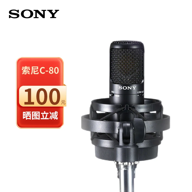索尼（SONY）C-80 专业电容麦克风主播直播K歌练歌游戏ASMR录音话筒