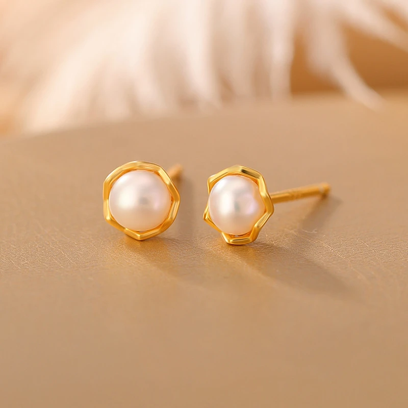 925银耳饰 H239 拉萨发货 纯银镀金耳钉 气质轻奢时尚经典