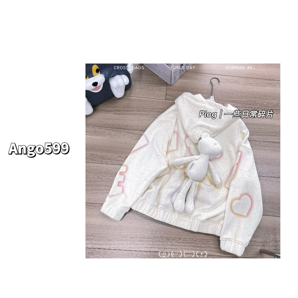 彩点甜心* 秋冬新款订制面料数码印花内里加绒加厚款连帽卫衣外套