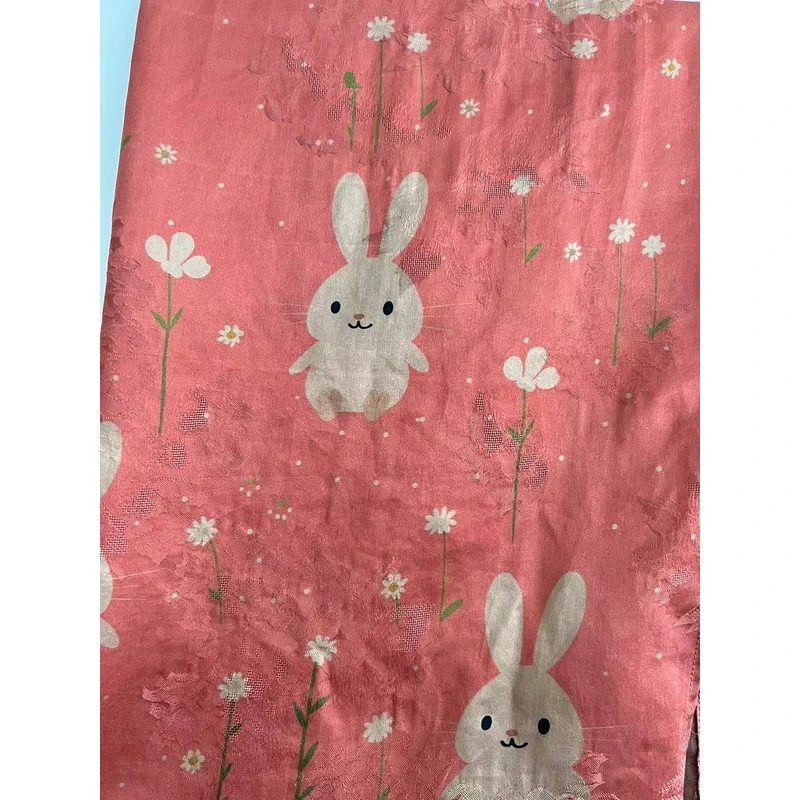 【睡奇才】景罗国风红色香云纱兔子枕巾