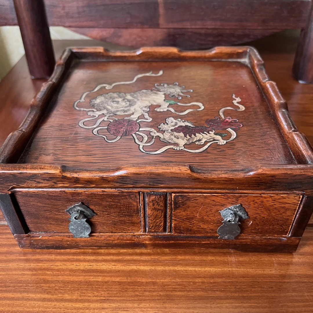 缅花 收纳首饰盒 榫卯结构 镶嵌工艺 做工精美 尺寸20/20/8