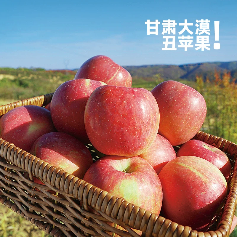 甘肃大漠丑苹果8.5斤彩箱装香甜多汁  陕西仓发货