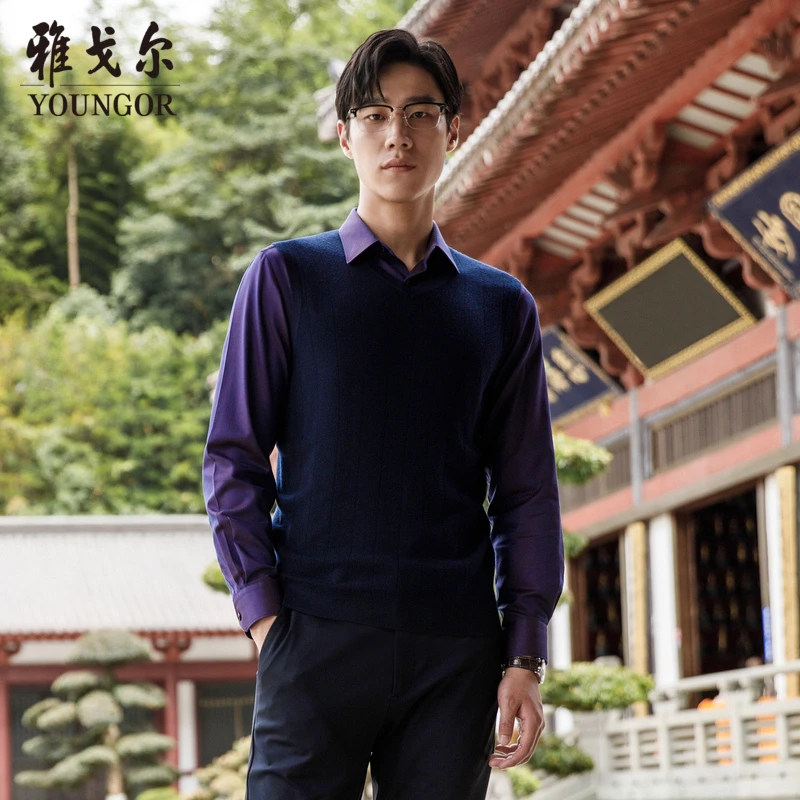 雅戈尔毛衫男士2024秋冬中青年男毛衫货号YBQW639969