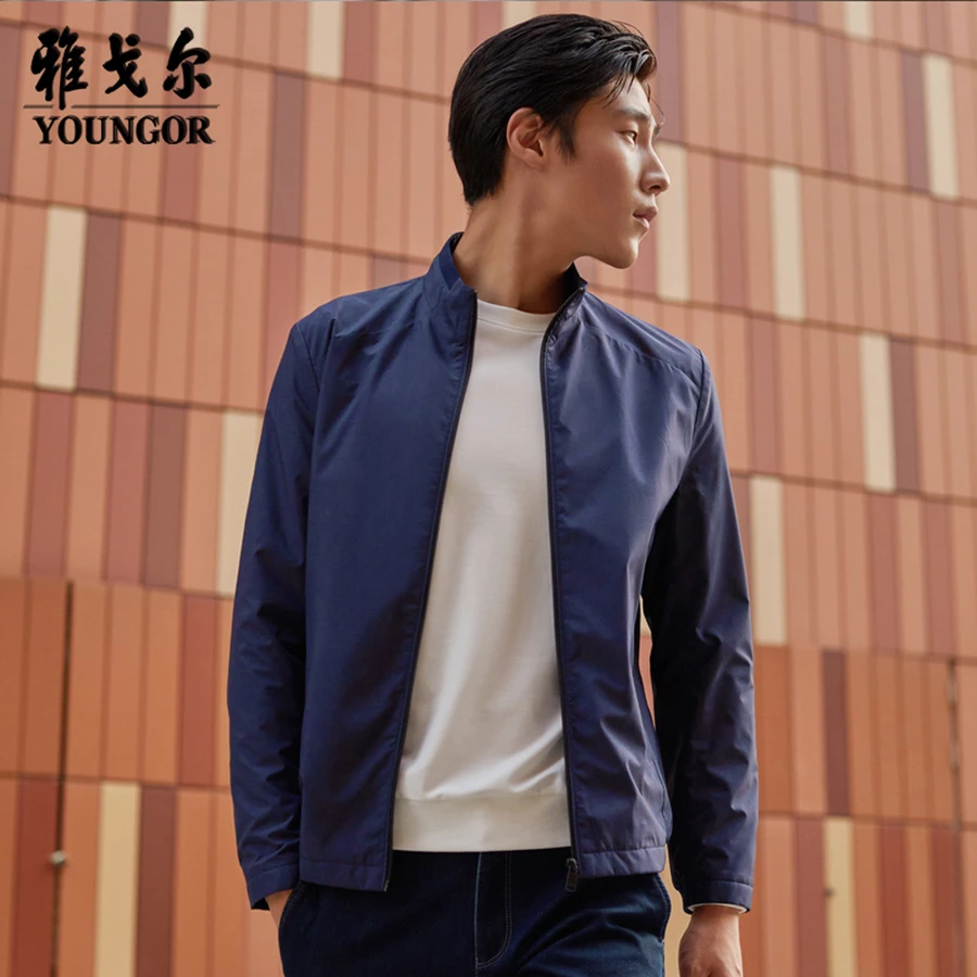 【新款】雅戈尔春秋新款男士薄款短款夹克立领茄克外套419960