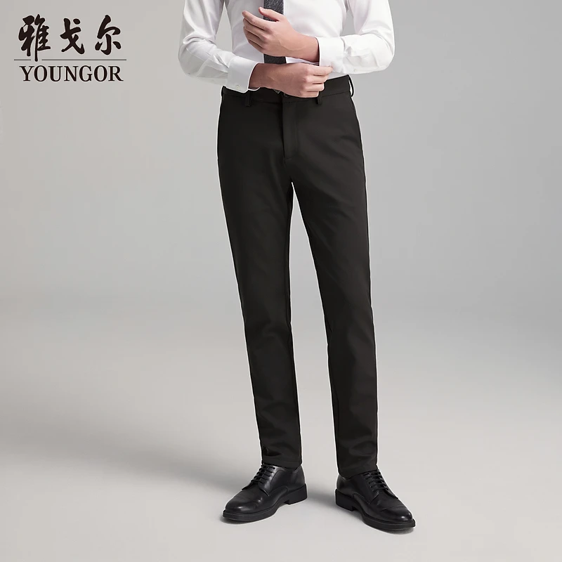 【保暖弹力】雅戈尔男士秋冬百搭商务直筒弹力休闲裤VCHZ319932