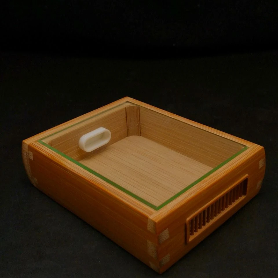 大金钟老料玉竹文玩虫具鸣虫盒竹师傅2.7x6.6x8.8cm