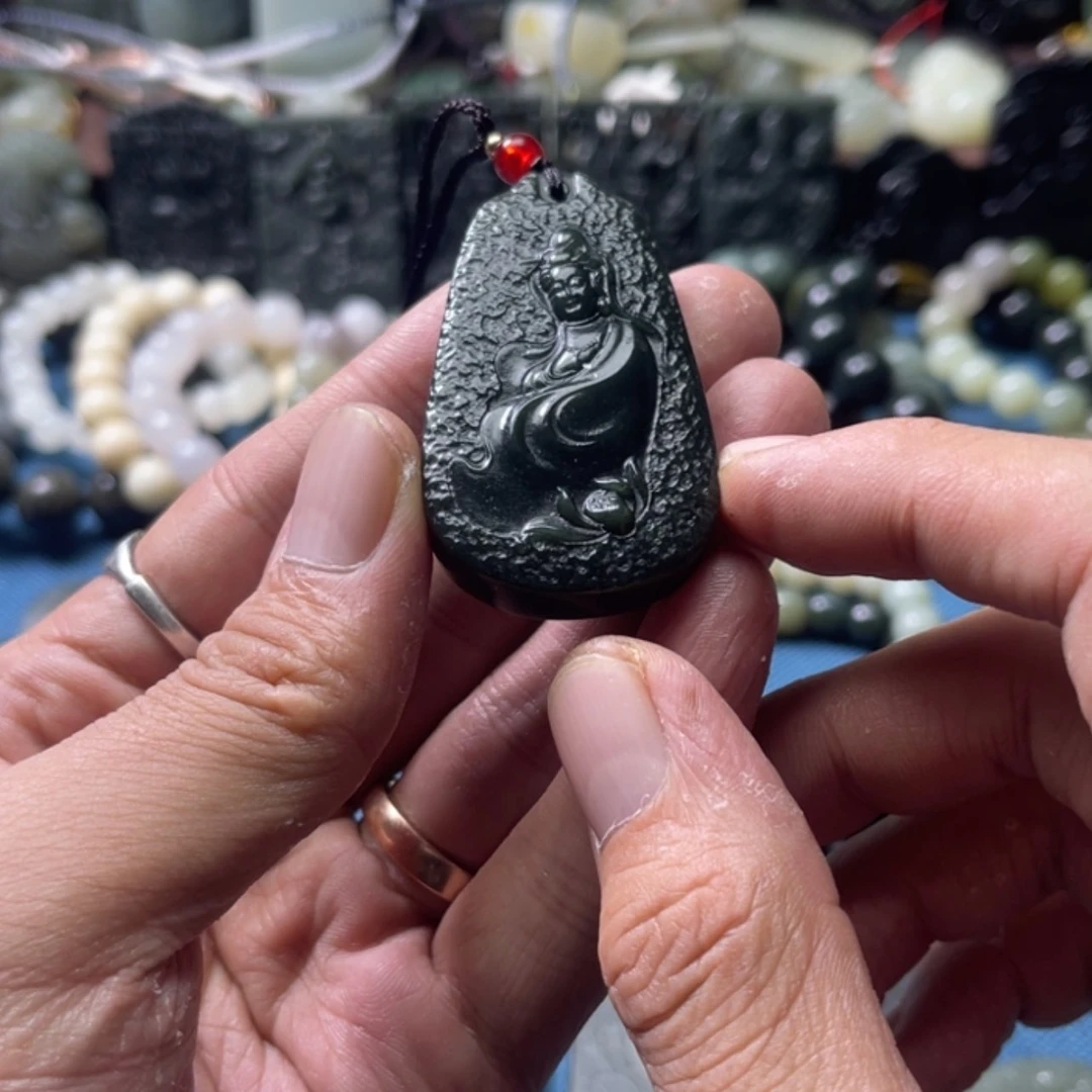 【闪购商品】和田玉莲花观音未镶嵌