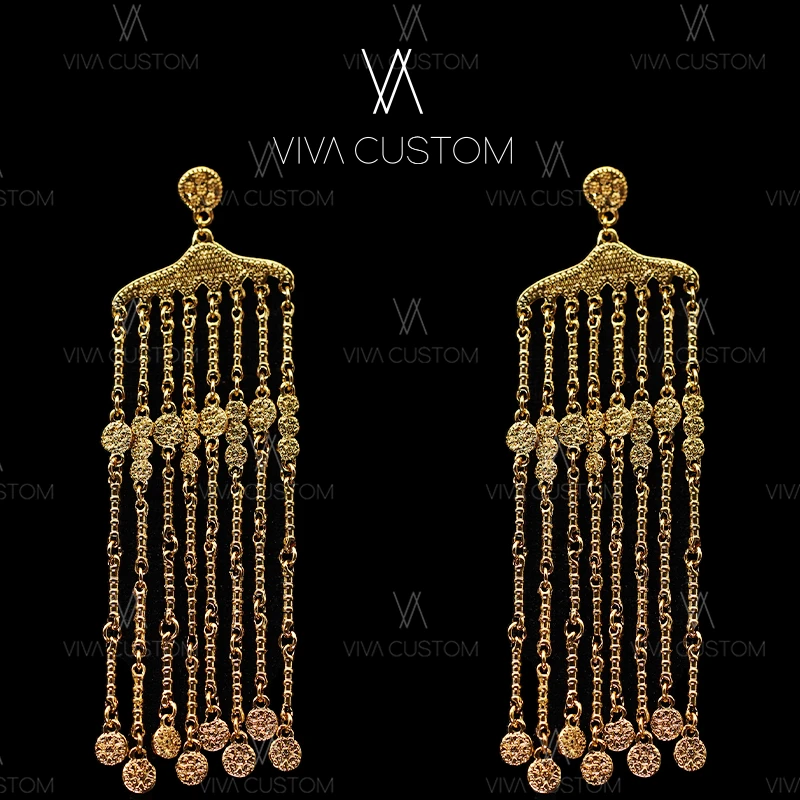 合金耳饰 （精工系列）波西米亚风流苏耳钉