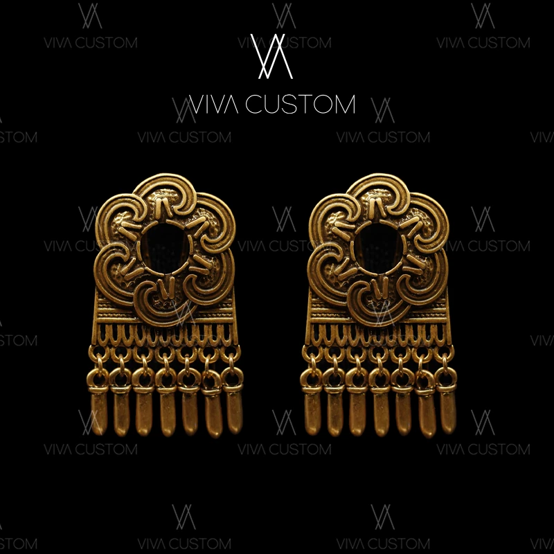 合金耳饰 子瑜(新中式系列)民族风宫廷复古流苏耳拍 ZA082