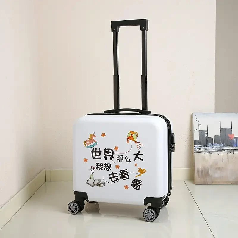 W新疆儿童小孩行李箱男女孩拉杆箱学生可爱18/20寸卡通旅行箱