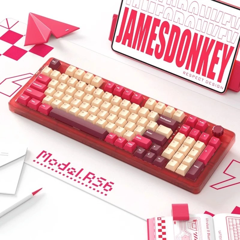 贱驴RS6热插拔机械键盘无线三模2.4G蓝牙游戏RGB灯效电竞宏驱动